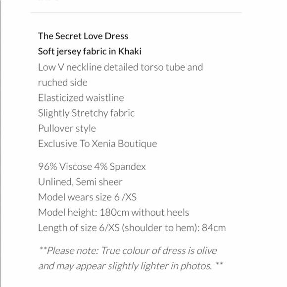 Secret love dress in khaki size 4 - Picture 3 of 4